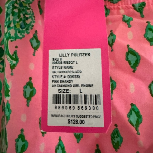 NWT Lilly Pulitzer L Bal Harbor pants in pink shandy - Picture 2 of 3